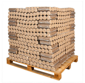 Troncos densificados 100 % madera blanda – Alto rendimiento – Palet 960 kg