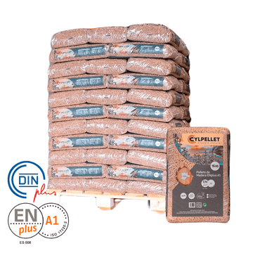 Pellets CYL ENplus A1 – Palet 50 sacos de 15 kg (750 kg)