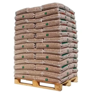 Pellets de madera DIN Plus – Palet 70 sacos (1.050 kg)